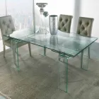 mesa moderna hecha de vidrio templado Atlanta viadurini