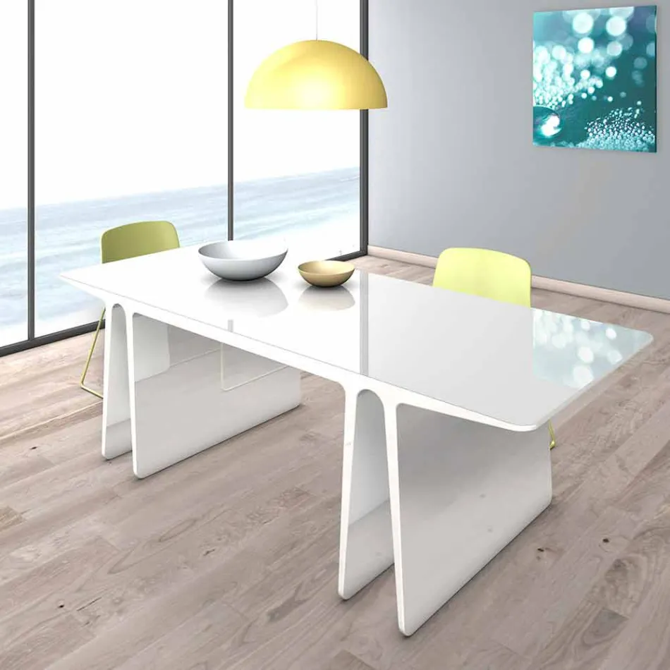 Mesa moderna multifuncional producida en Italia, Mignanego. viadurini