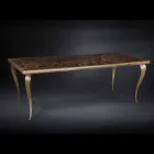 Tabla neoclásico con estructura de madera maciza y una tapa de mármol Adam viadurini