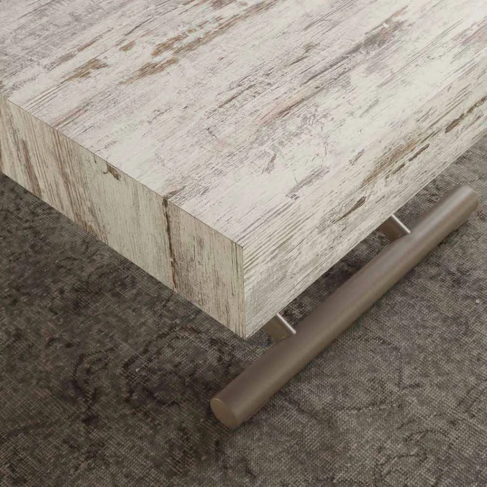 Mesa o mesa extensible con la tapa en melamina Palau viadurini