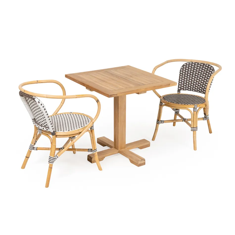 Mesa Exterior con Pie Central de Varios Tamaños - Yggdrasil viadurini