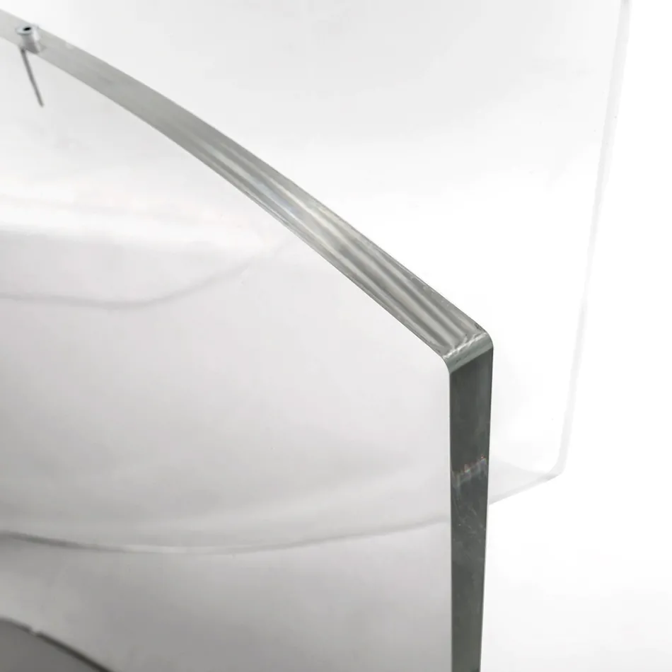 Mesa ovalada de plexiglás transparente fabricada en Italia - Gabriela viadurini