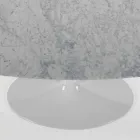 Mesa ovalada moderna en mármol de Carrara o Marquinia negra Made in Italy - Dollars viadurini