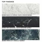 Mesa ovalada moderna en mármol de Carrara o Marquinia negra Made in Italy - Dollars viadurini
