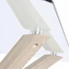 Mesa de comedor con tapa de cristal templado Homemotion - Denda viadurini