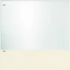 Tablero de mesa en vidrio extraclaro y patas de metal 3 acabados 4 tamaños - Speck viadurini