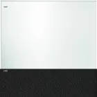 Tablero de mesa en vidrio extraclaro y patas de metal 3 acabados 4 tamaños - Speck viadurini