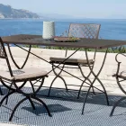 Mesa plegable de exterior de acero galvanizado Made in Italy - Selvaggia viadurini