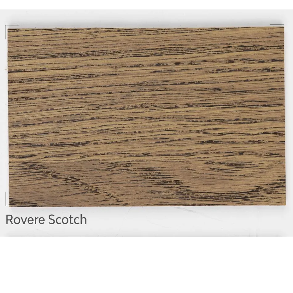 Mesa Chapada en Roble Nudo Chapado y Metal Made in Italy - Luanda viadurini