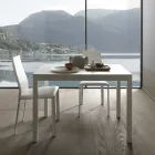 Mesa de Comedor Extensible 190 cm Metal y Madera Made in Italy - Euclidean viadurini