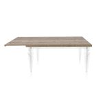 Mesa de comedor extensible hasta 255 cm en plexiglás y madera Made in Italy - Francoise viadurini