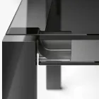Mesa de comedor extensible hasta 280 cm con tapa de cristal Made in Italy - Melo viadurini
