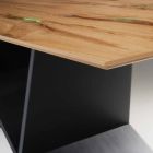 Mesa de comedor extensible hasta 294 cm de diseño Made in Italy en madera - Cirio viadurini