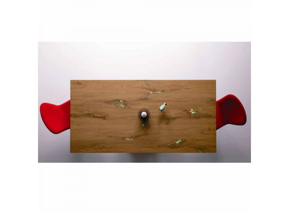 Mesa de comedor extensible hasta 294 cm de diseño Made in Italy en madera - Cirio viadurini