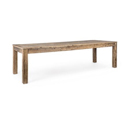 Mesa de comedor en madera de olmo reciclada de diseño clásico Homemotion - Badia viadurini