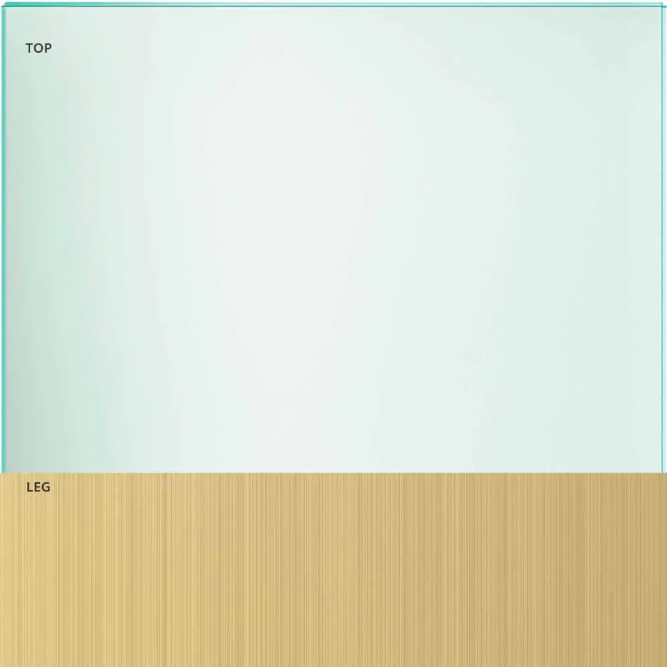 Mesa de comedor en vidrio transparente y metal varios colores 5 tamaños - Aschio viadurini