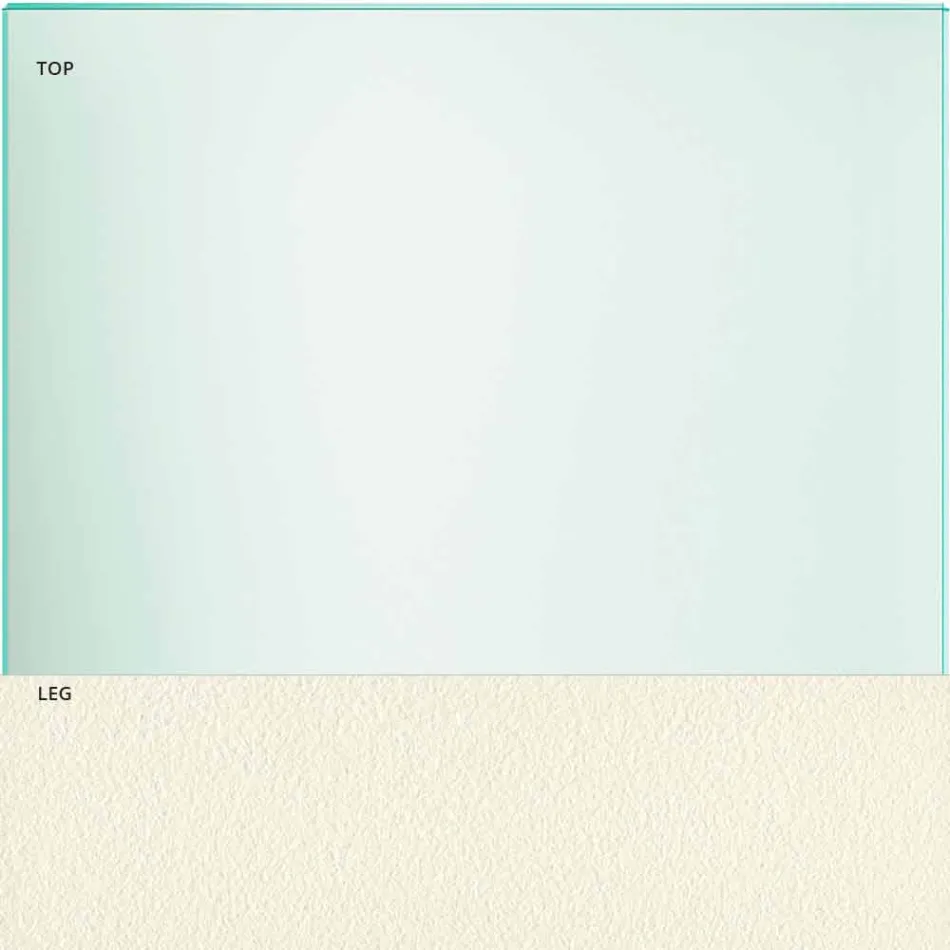 Mesa de comedor en vidrio transparente y metal varios colores 5 tamaños - Aschio viadurini