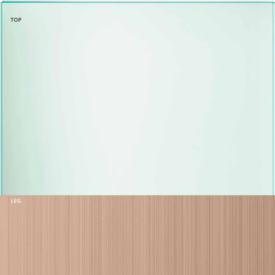 Mesa de comedor en vidrio transparente y metal varios colores 5 tamaños - Aschio viadurini