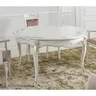 Mesa de Comedor Redonda Extensible 240 cm en Madera Made in Italy - Barroco viadurini