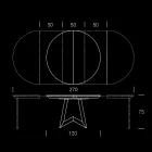 Mesa de Comedor Redonda Extensible a 270 cm en Cerámica Made in Italy - Muschio viadurini