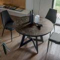 Mesa de Comedor Redonda Extensible a 270 cm en Cerámica Made in Italy - Muschio