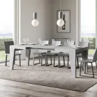 Mesa Cuadrada Extensible hasta 440 cm en Madera Made in Italy - Flor viadurini