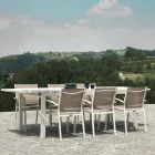 Mesa Rectangular Extensible hasta 210 cm Fabricada en Aluminio - Pennarello viadurini