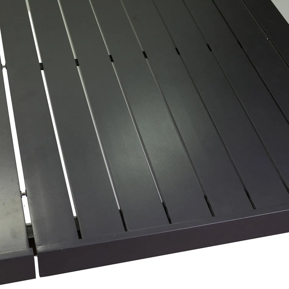 Mesa Rectangular Extensible hasta 240 cm para Exterior en Aluminio - Chapa viadurini