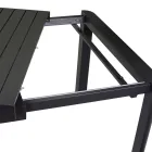 Mesa rectangular extensible hasta 240 cm para exterior en aluminio - Hoja viadurini