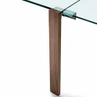 Mesa rectangular extensible en vidrio transparente Made in Italy - Sopot viadurini