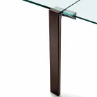 Mesa rectangular extensible en vidrio transparente Made in Italy - Sopot viadurini