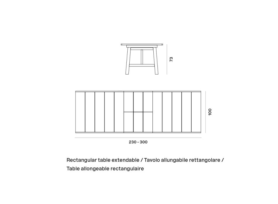 Mesa Exterior Extensible Rectangular en Teca Made in Italy - Oracle viadurini