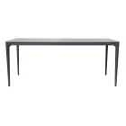 Mesa de jardín rectangular de aluminio y gres - Lunara viadurini