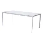Mesa de jardín rectangular de aluminio y gres - Lunara viadurini