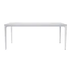 Mesa de jardín rectangular de aluminio y gres - Lunara viadurini