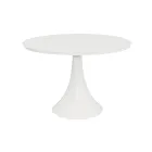 Mesa de exterior redonda de aluminio con recubrimiento de polvo y vidrio - Arcade viadurini