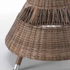 Mesa de jardín redonda con 4 sillones con reposabrazos - Gigi viadurini