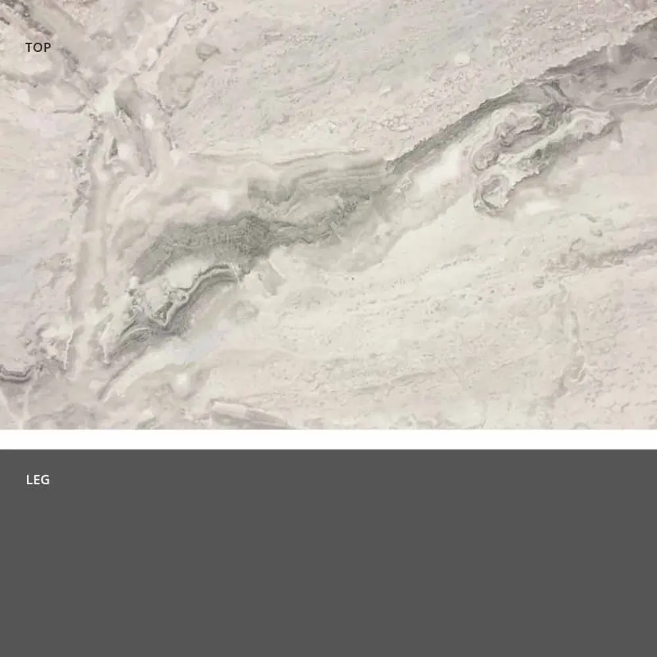 Mesa redonda de diseño clásico, Ø140 y tapa de HPL - Siglo XIX por Slide viadurini