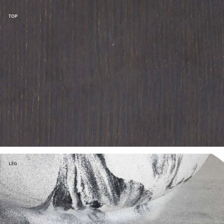 Mesa redonda de diseño clásico, Ø140 y tapa de HPL - Siglo XIX por Slide viadurini