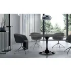 Mesa redonda moderna en mármol de Carrara y Marquinia Made in Italy - Dólares viadurini