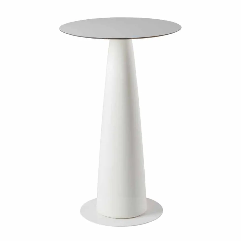 Mesa redonda de polietileno Slide Hoplà (H110) hpl top fabricado en Italia viadurini