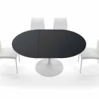 Mesa Redonda Extensible hasta 170 cm en Laminado Hecho en Italia - Dollars viadurini