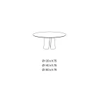 Mesa de comedor redonda con tablero de cerámica, fabricada en Italia - Caleido viadurini