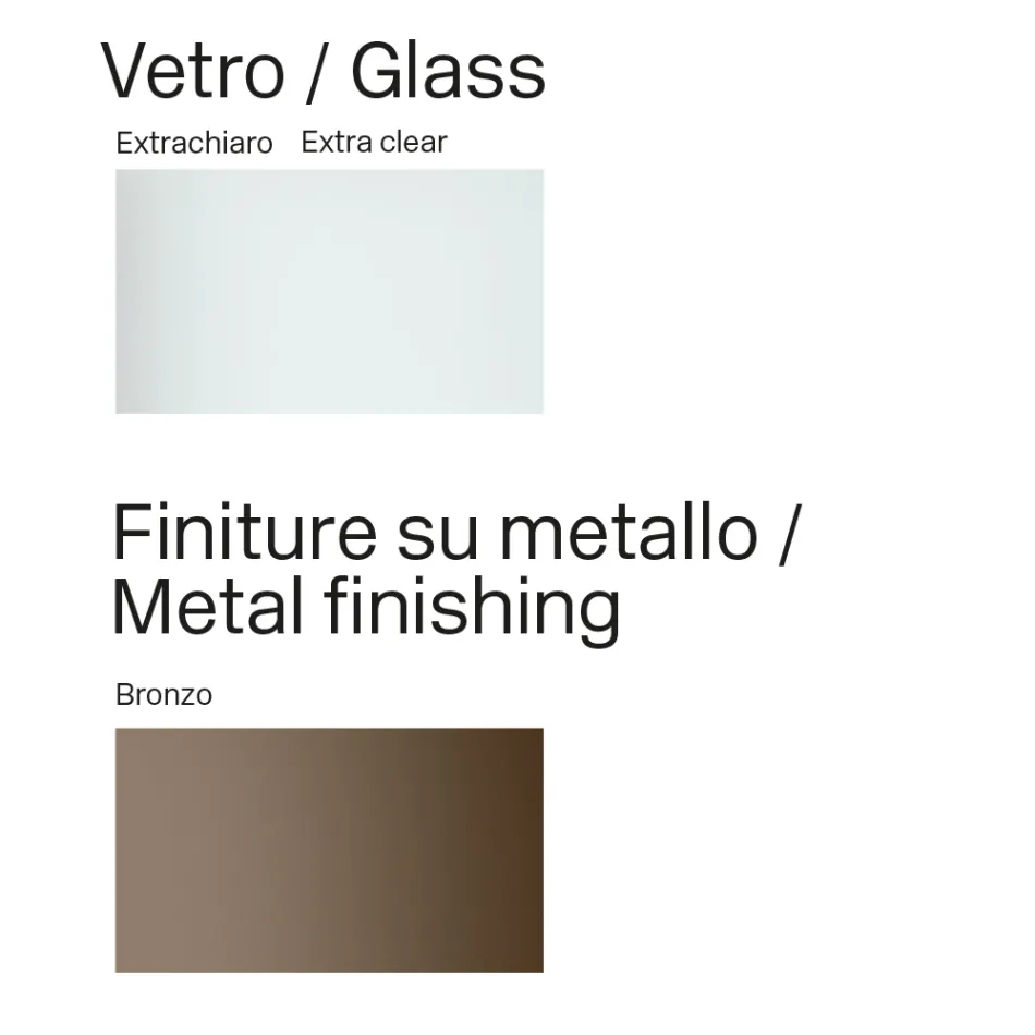 Mesa de comedor redonda de cristal extratransparente, fabricada en Italia - Duna viadurini