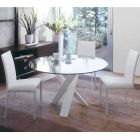 Round design table d.150 glass top made in Italy Cristal viadurini