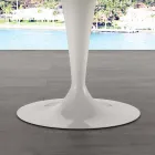 Mesa redonda de 120 cm con encimera de mármol blanco de carrara. viadurini