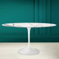 Mesa Tulip Eero Saarinen H 74 Oval en Cerámica Invisible Select Made in Italy - Escarlata