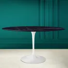 Mesa Tulip Eero Saarine H 73 Oval en Cerámica Noir Laurent Made in Italy - Escarlata viadurini