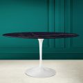Mesa Tulip Eero Saarinen H 74 Ovalada en Cerámica Noir Laurent Made in Italy - Escarlata