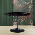 Eero Saarinen Mesa Tulip H 74 con Tapa de Mármol Marquinia Negro Made in Italy - Escarlata